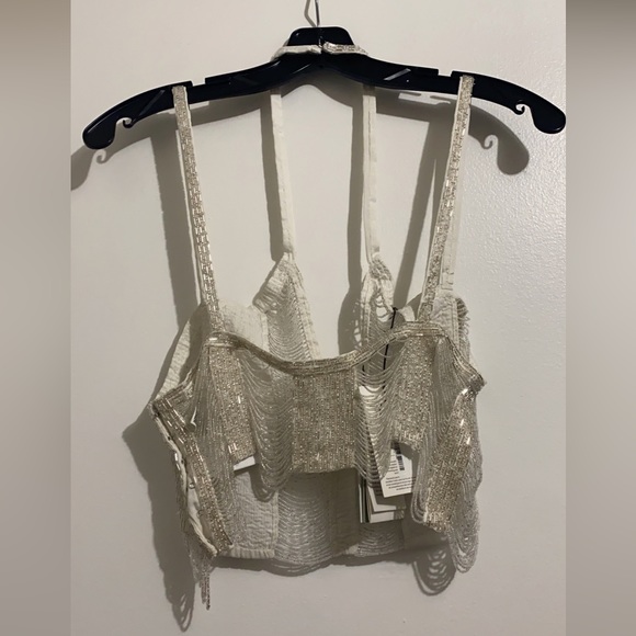 H&M Studio Metaverse Design Story Beaded Halterneck Top XS Festival - Picture 6 of 9